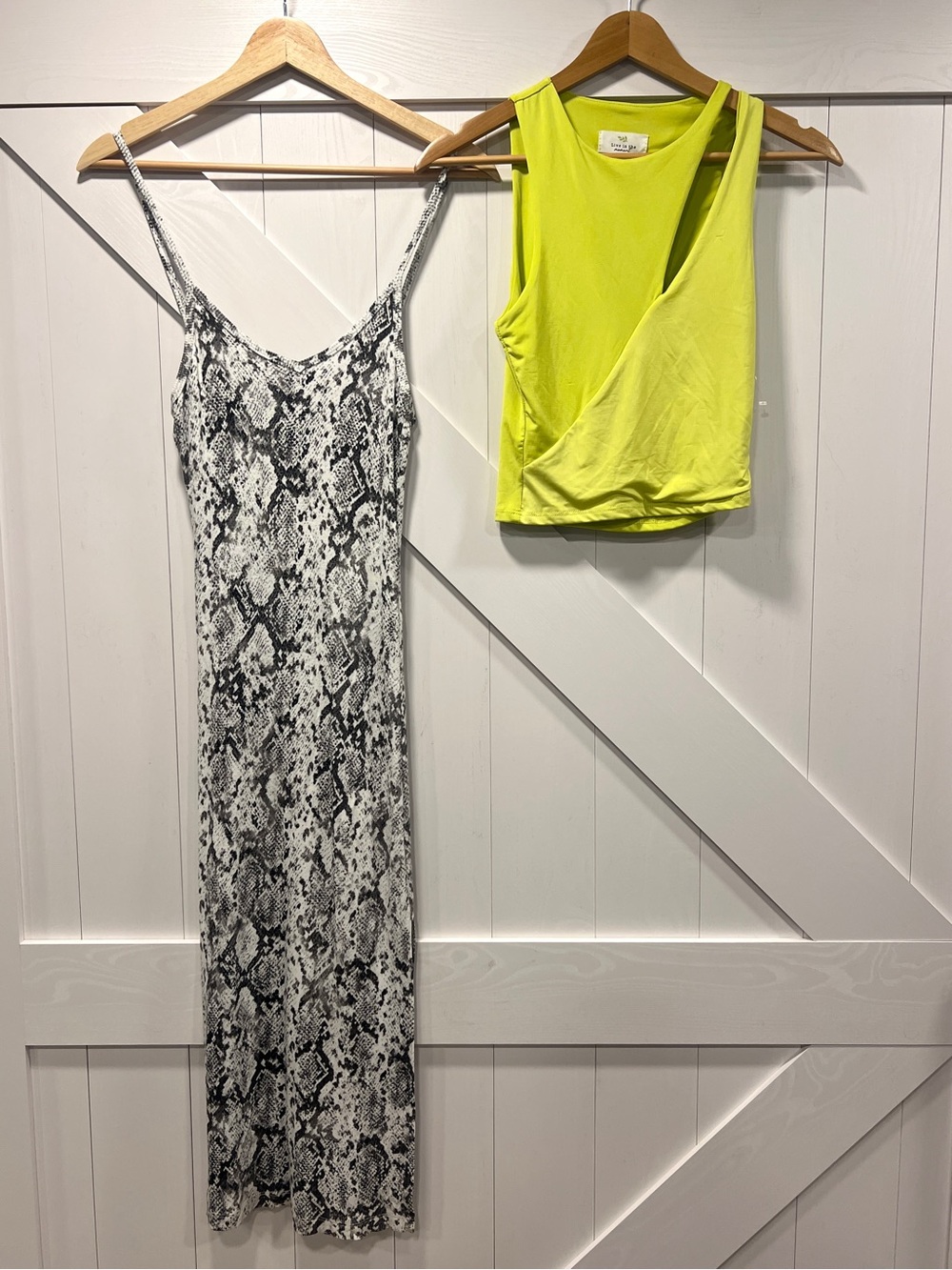 Snakeskin Dress Neon Top Bundle Small